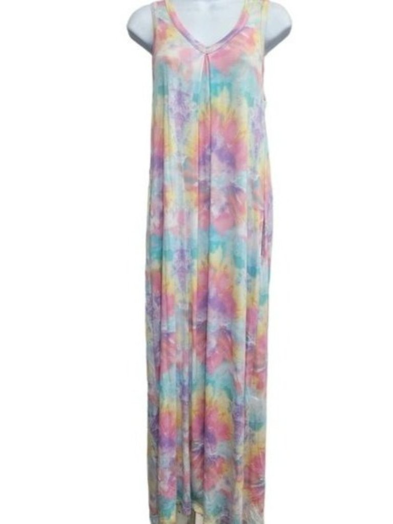 Koolaburra By Ugg Womens Tie-Dye Sleeveless Maxi Dress Size L